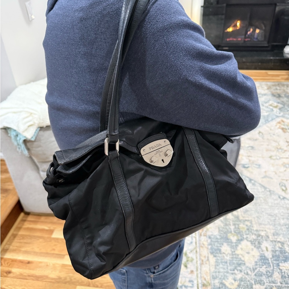 Prada nylon and leather satchel - Picture 9 of 11